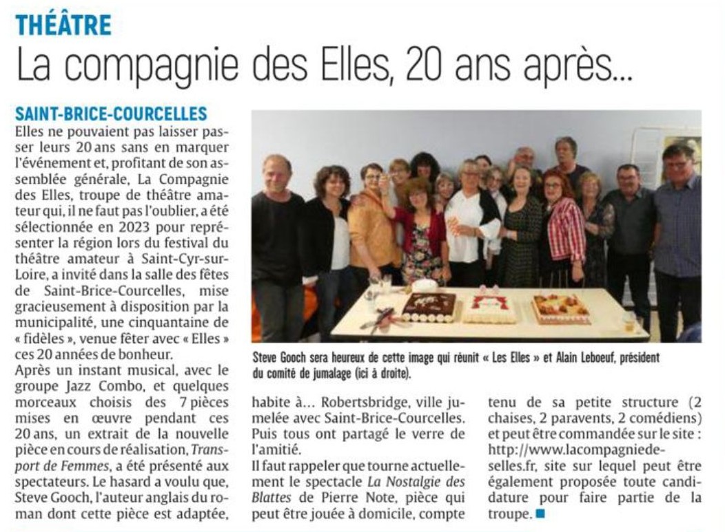 La Compagnie des Elles a 20 ans ! ''L'Union de Reims''